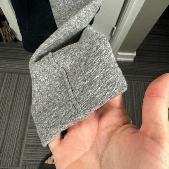 Jet John Eshaya navy and gray colorblock casual knee length jacket. - Picture 6 of 9